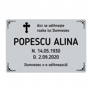 ABS188 Placa ABS Personalizata 20X30 CM (FUNERARA)