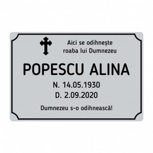 ABS189 Placa ABS Personalizata 20X30 CM (FUNERARA)