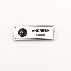 Ecuson Personalizat 2.4x7cm Restaurant, Terase cu sistem de prindere