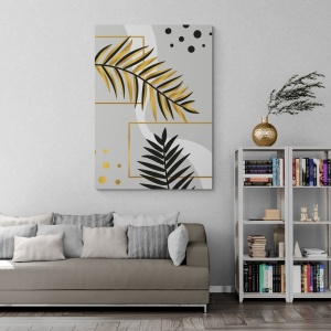 (GOLD0100) Tablou Canvas Black & Gold