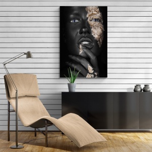 (GOLD022) Tablou Canvas Black & Gold