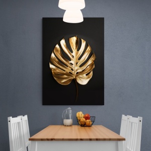 (GOLD054) Tablou Canvas Black & Gold