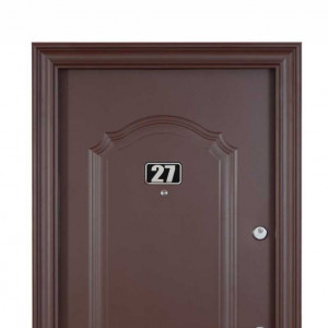 Placa personalizata ovala pentru apartament sau birou , 8x4,8 cm, efect oglinda - Img 3