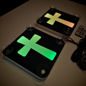 Set Embleme LED Interior CRUCE – Modul Curcubeu, 15 Culori, 200 efecte dinamice, USB - Img 11