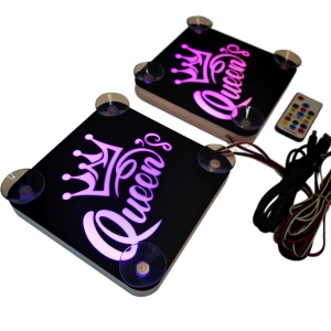 Set Embleme LED Interior QUEEN'S – Modul Curcubeu, 15 Culori, 200 efecte dinamice, USB