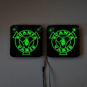 Set Embleme PLACI LED Dinamice, interior, SCANIA VABIS , 18x18 cm - Img 3
