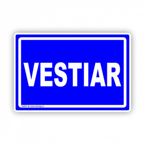 A172 Semn indicator, (vestiar ) Tabla aluminiu, Autocolant sau PVC