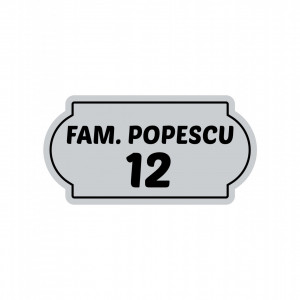 ABS179 Placa ABS Personalizata numar apartament (TEXT PERSONALIZAT)