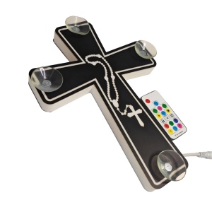 Cruce LED Parbriz, Contur, Lant Sacru și Efect Rainbow – 200+ Moduri Dinamice, 4 Ventuze, Telecomandă wireless - Img 7