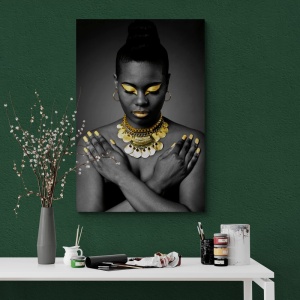 (GOLD023) Tablou Canvas Black & Gold