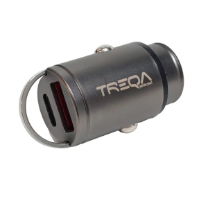 Incarcator Auto Mini 100W – Dual Port USB-C PD si USB-A QC 4.0+