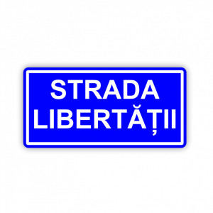 Placa Aluminiu, 30x15 cm personalizata cu nume strada