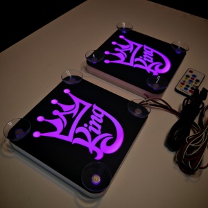 Set Embleme LED Interior KING – Modul Curcubeu, 15 Culori, 200 efecte dinamice, USB - Img 8