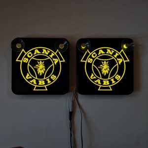 Set Embleme PLACI LED Dinamice, interior, SCANIA VABIS , 18x18 cm - Img 4