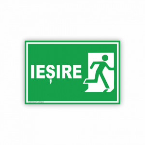 V257 Semn indicator, (IESIRE) Tabla aluminiu, Autocolant sau PVC
