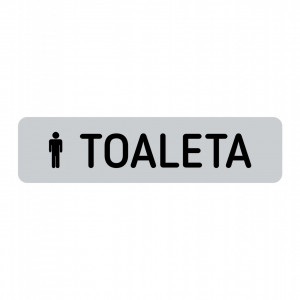 ABS123 Placa ABS 20x5 cm Personalizata (TOALETA BARBATI)