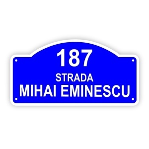 Placa Aluminiu 35x18 cm, atipica, personalizata cu numar de casa si strada - Img 4