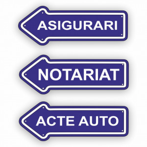 Placa Stradala personalizata 52x18 cm, Sageata informare spre stanga - Img 2
