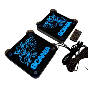 Set Embleme LED Interior SCANIA GRIFON – Modul Curcubeu, 15 Culori, 200 efecte dinamice, USB