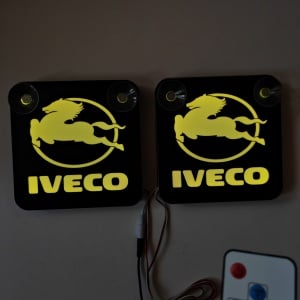 Set Embleme / PLACI LED Dinamice, interior, IVECO , 18x18 cm - Img 5