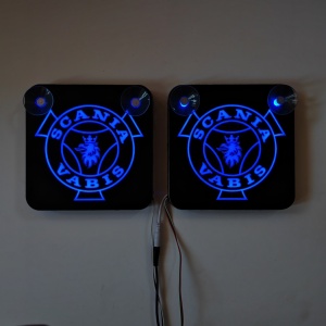 Set Embleme PLACI LED Dinamice, interior, SCANIA VABIS , 18x18 cm - Img 5