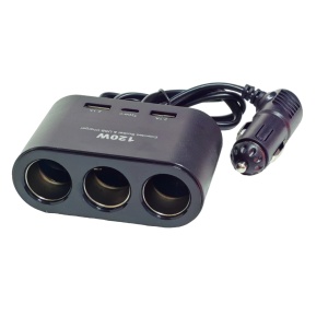 Splitter Multiplicator Bricheta Auto 120W – 3 Prize 12V/24V, 2xUSB si 1xType-C