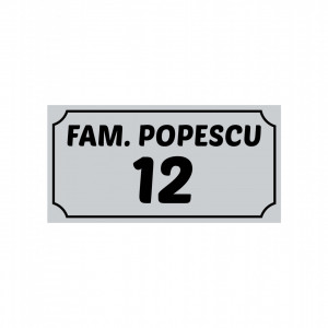 ABS180 Placa ABS Personalizata numar apartament (TEXT PERSONALIZAT)