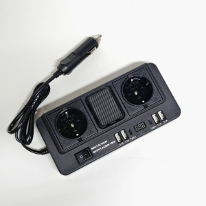 Invertor Auto de Tensiune 150W – 12V/24V DC la 2 x 220V AC cu 4 x USB și 2 x Type-C - Img 2