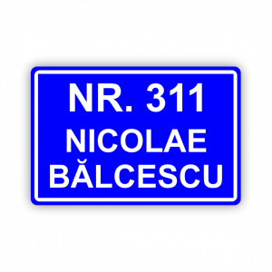 Placa Aluminiu, 20x30 cm personalizata cu numar si strada - Img 2