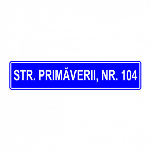 Placa Aluminiu, 52x11 cm, personalizata cu nume strada si numar stradal (1 rand ) - Img 2
