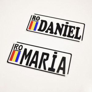 Placa Auto Personalizata cu Numele tau 20x8cm - Img 2