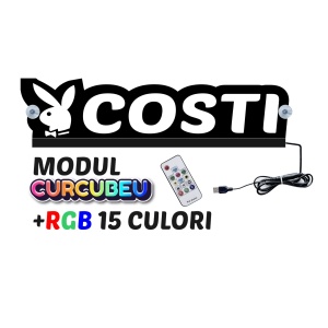 Placa Led Camion/Autoutilitara Contur-Rainbow (Curcubeu) PLAYBOY+NUME