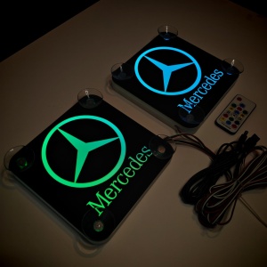 Set Embleme LED Interior MERCEDES – Modul Curcubeu, 15 Culori, 200 efecte dinamice, USB - Img 7