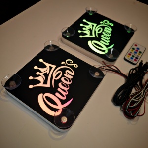 Set Embleme LED Interior QUEEN'S – Modul Curcubeu, 15 Culori, 200 efecte dinamice, USB - Img 3
