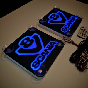 Set Embleme LED Interior SCANIA V8 (2) – Modul Curcubeu, 15 Culori, 200 efecte dinamice, USB - Img 4
