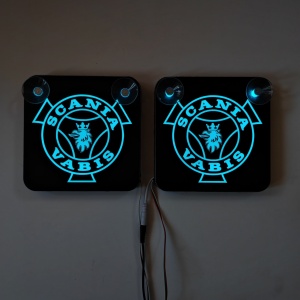 Set Embleme PLACI LED Dinamice, interior, SCANIA VABIS , 18x18 cm - Img 6