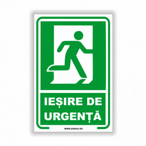 V244 Semn indicator, (iesire de urgenta), Tabla aluminiu, Autocolant sau PVC