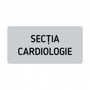 ABS114 Placa ABS 20x10 cm Personalizata (SECTIA CARDIOLOGIE)