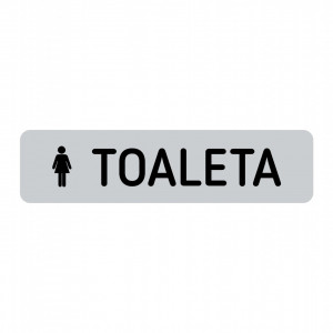 ABS124 Placa ABS 20x5 cm Personalizata (TOALETA FEMEI)
