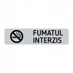ABS149 Placa ABS 20x5 cm Personalizata (FUMATUL INTERZIS)