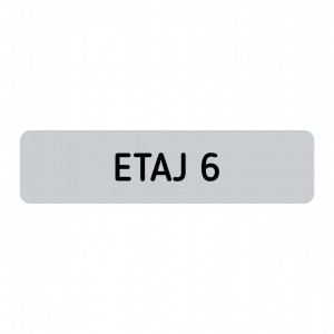ABS154 Placa ABS 20x5 cm Personalizata (ETAJ NUMAR)