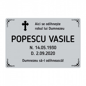 ABS190 Placa ABS Personalizata 20X30 CM (FUNERARA)