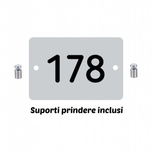 ABS199 Placa ABS Personalizata 15X10 CM + suporti prindere (numar casa+strada)
