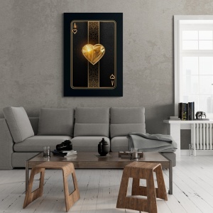 (GOLD0076) Tablou Canvas Black & Gold