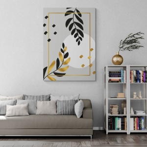 (GOLD0109) Tablou Canvas Black & Gold
