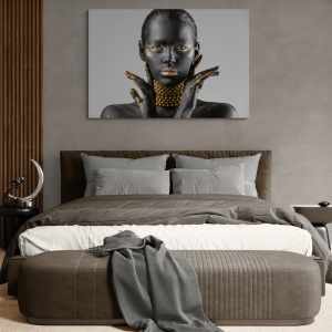 (GOLD036) Tablou Canvas Black & Gold