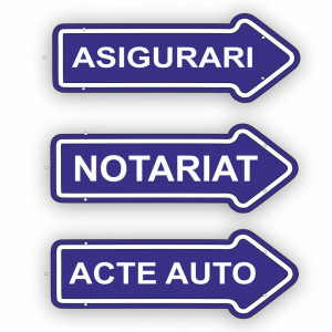Placa Stradala personalizata 52x18 cm, Sageata informare spre dreapta - Img 2