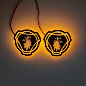 Set 2 Embleme LED Scania Grifon 10cm (Stânga/Dreapta) cu Iluminare Dublă + stabilizator de tensiune CADOU - Img 2