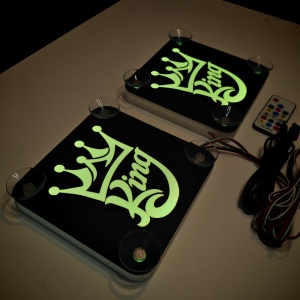 Set Embleme LED Interior KING – Modul Curcubeu, 15 Culori, 200 efecte dinamice, USB - Img 9