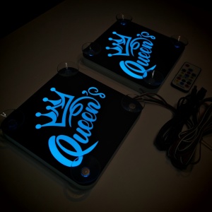 Set Embleme LED Interior QUEEN'S – Modul Curcubeu, 15 Culori, 200 efecte dinamice, USB - Img 10